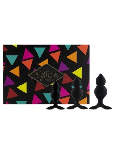 Bibi Twin Butt Plug Set 3 Pcs Black - Zestawy Korków Analnych - 1