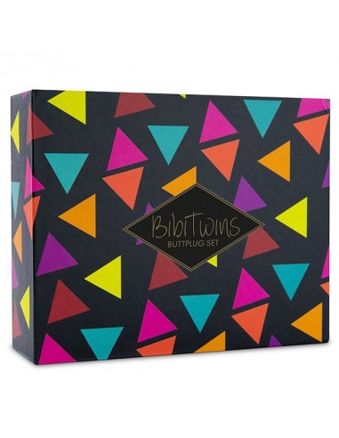 Bibi Twin Butt Plug Set 3 Pcs Black - Zestawy Korków Analnych - 3