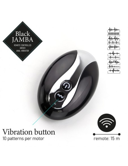 FeelzToys - Black Jamba Anal Vibrator - Masażery i stymulatory prostaty - 7