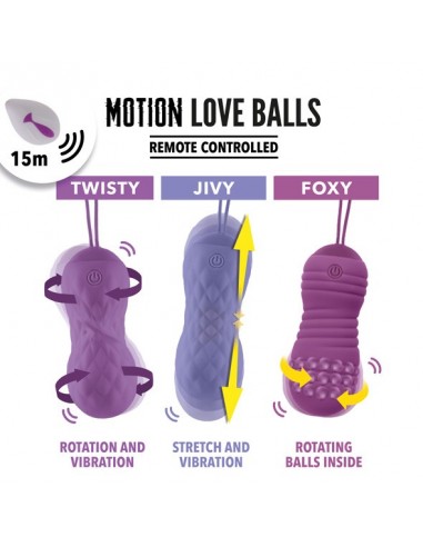 Remote Controlled Motion Love Balls Jivy - Kulki Gejszy i Jajeczka Wibrujące - 3