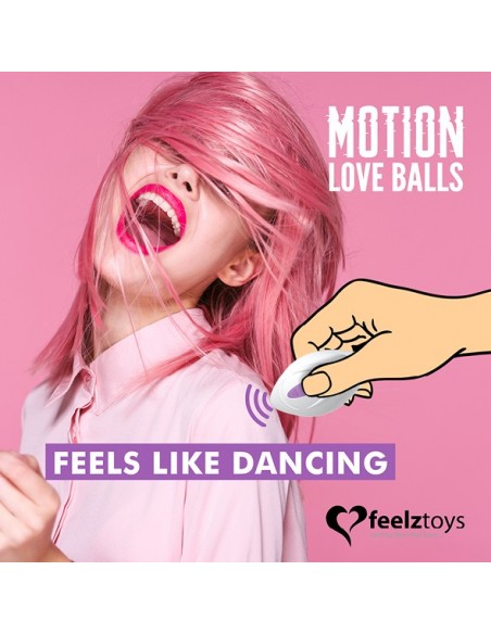 Remote Controlled Motion Love Balls Jivy - Kulki Gejszy i Jajeczka Wibrujące - 4