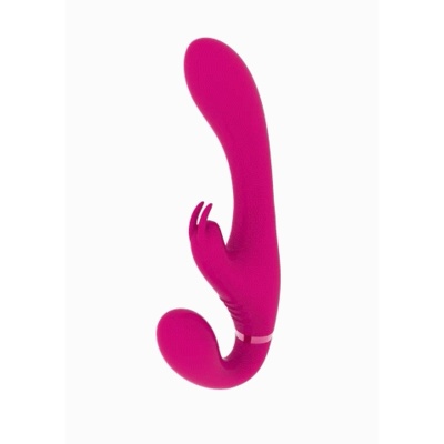 Wibrator strapless strap-on Suki Pink - 3 niezależne silniki, długość 22 cm, silikon medyczny IPX7 - 1