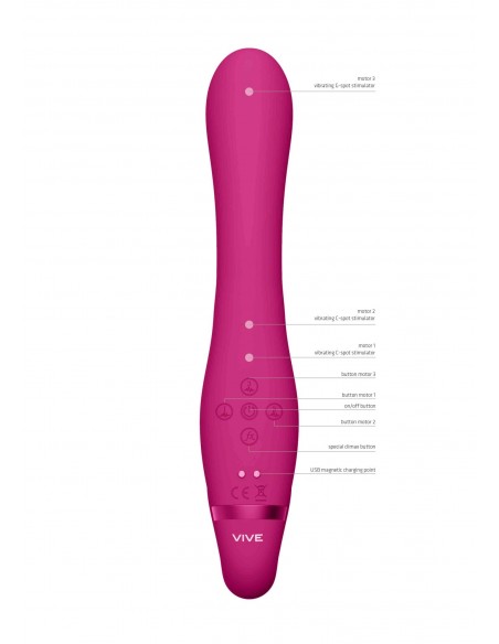 Wibrator-Suki - Pink - Strap-ony, dilda na pasku z wibracją - 2