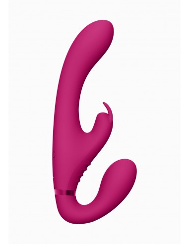 Wibrator-Suki - Pink - Strap-ony, dilda na pasku z wibracją - 3