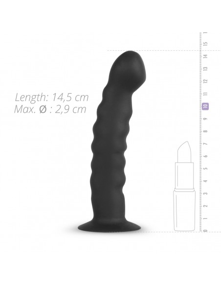 Silicone Strap-On - Bended - Strap-ony, dilda na pasku bez wibracji - 4