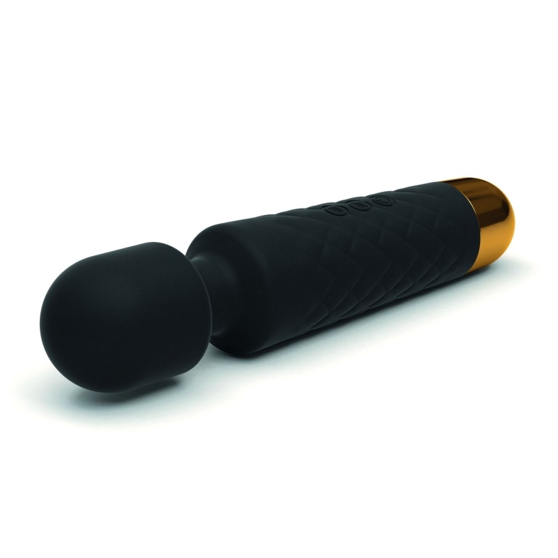 Masażer różdżkowy Wanderful Black - silikon medyczny, 8 prędkości i 10 programów, akumulator USB, 20 x Ø 4,1 cm - 2