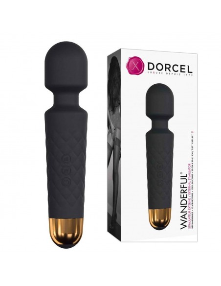 WANDERFUL BLACK - WAND RECHARGEABLE - Wibratory Magic Wand - 3