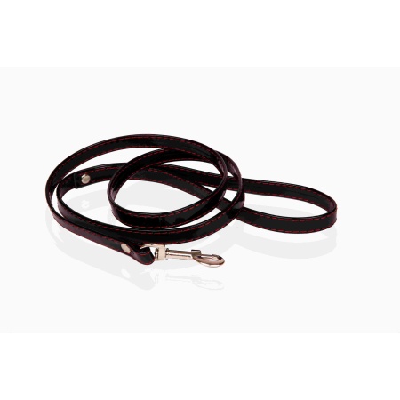 BDSM Whips Lakier, Smycz Do Obroży, Czarna - 2