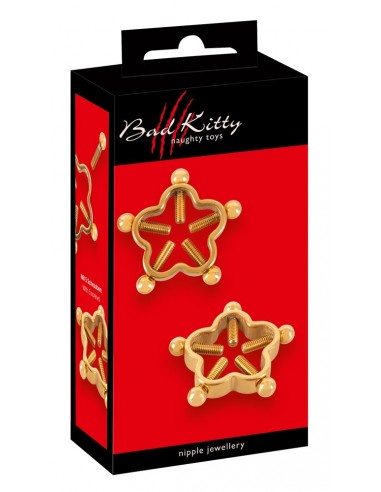 Bad Kitty Nipple Jewellery Gol - Klamry i klipsy na sutki - 1