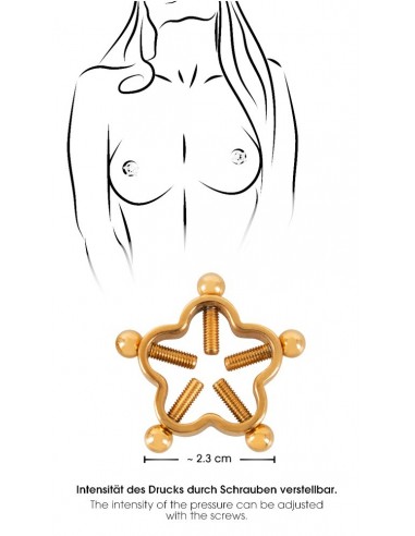 Bad Kitty Nipple Jewellery Gol - Klamry i klipsy na sutki - 6