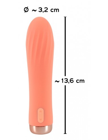 Peachy Mini Ribbed Wibrator - Wibratory Mini - 7
