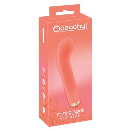 Wibrator Peachy Mini G-Spot – zakrzywiona końcówka stymulująca, silikon Soft Touch, długość 16,5 cm - 1