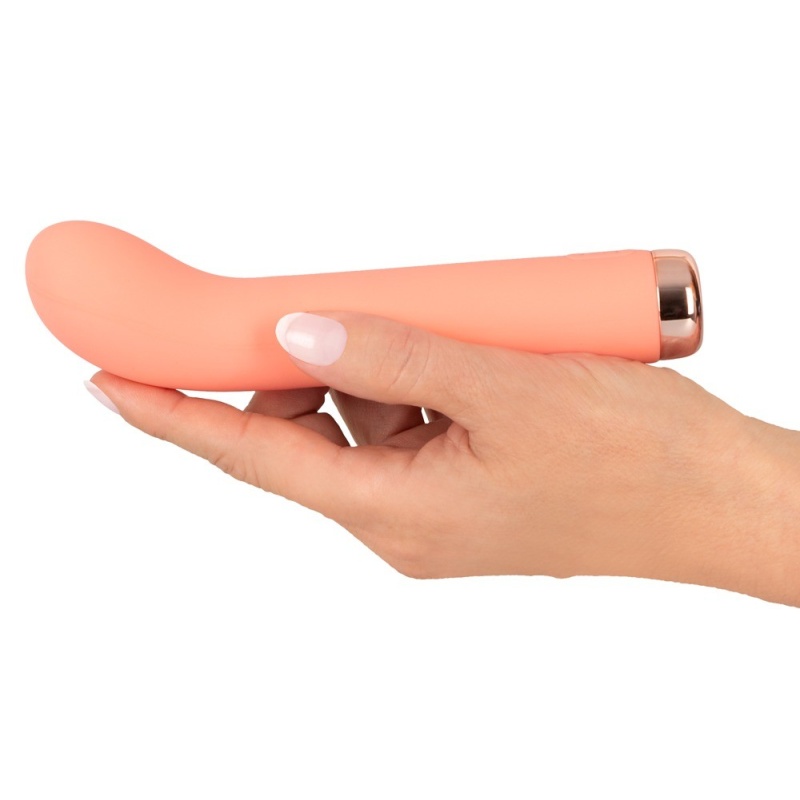 Wibrator Peachy Mini G-Spot – zakrzywiona końcówka stymulująca, silikon Soft Touch, długość 16,5 cm - 4