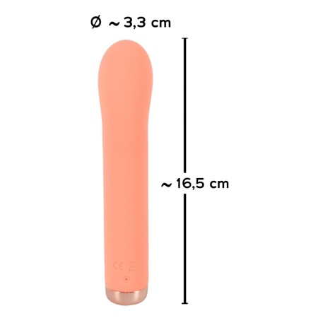 Wibrator Peachy Mini G-Spot – zakrzywiona końcówka stymulująca, silikon Soft Touch, długość 16,5 cm - 7