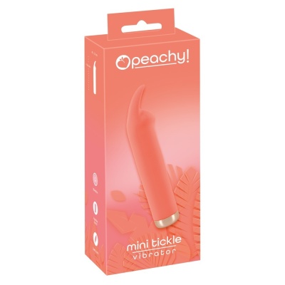 Wibrator Peachy Mini Tickle z elastycznymi wibrouszkami, 15,4 cm - 1 2