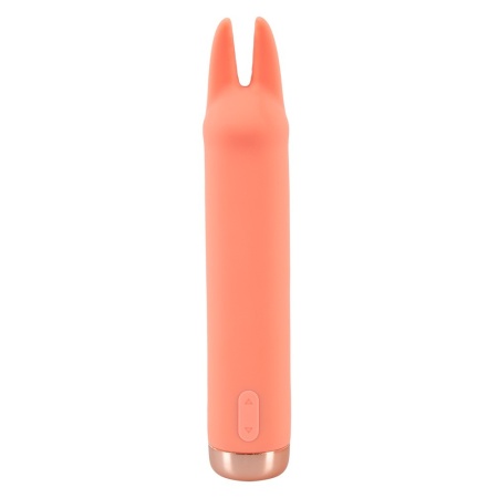 Wibrator Peachy Mini Tickle z elastycznymi wibrouszkami, 15,4 cm - 4
