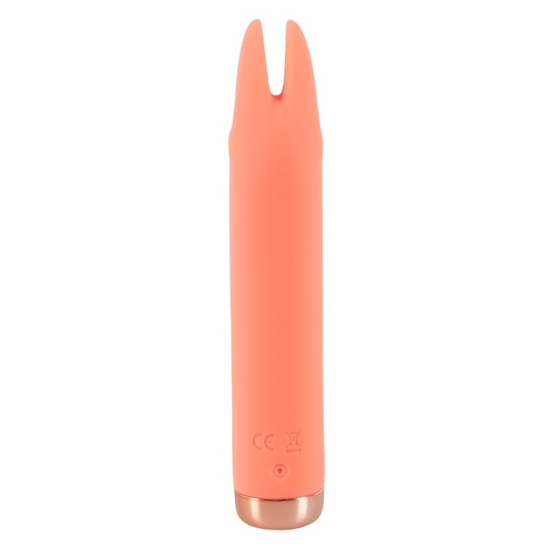 Wibrator Peachy Mini Tickle z elastycznymi wibrouszkami, 15,4 cm - 5