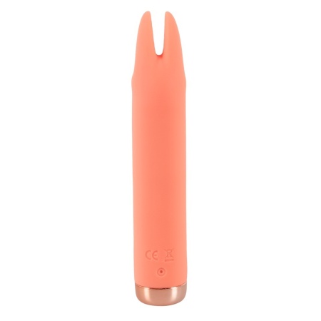 Wibrator Peachy Mini Tickle z elastycznymi wibrouszkami, 15,4 cm - 5