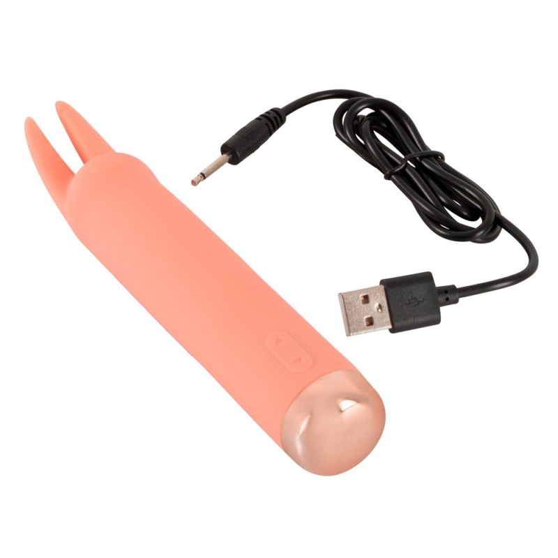 Wibrator Peachy Mini Tickle z elastycznymi wibrouszkami, 15,4 cm - 7