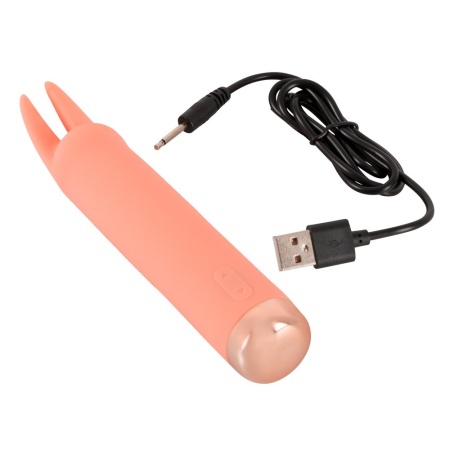 Wibrator Peachy Mini Tickle z elastycznymi wibrouszkami, 15,4 cm - 7