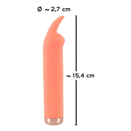 Wibrator Peachy Mini Tickle z elastycznymi wibrouszkami, 15,4 cm - 8