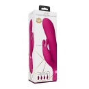 Wibrator Króliczek Chou Pink - 2 Silniki NG F1, 4 Wymienne Nakładki, 22,3 × 4,3 cm - 1