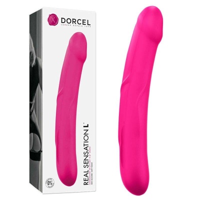 Dildo Real Sensation L Magenta - anatomiczny silikon medyczny, długość 29 cm, średnica 4,5 cm - 1 2
