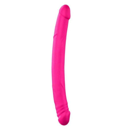 Dildo Podwójne Real Double Do - Giętka Konstrukcja Silikonowa 42 cm, Ø 4 cm - 1
