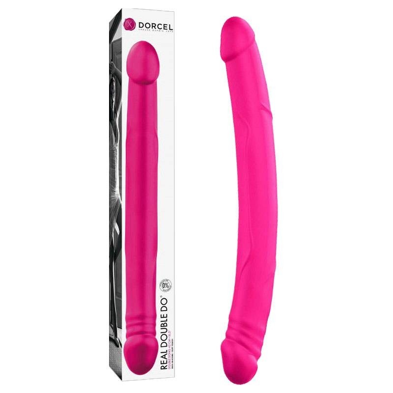 Dildo Podwójne Real Double Do - Giętka Konstrukcja Silikonowa 42 cm, Ø 4 cm - 2