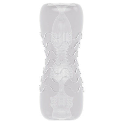 Masturbator dwustronny DOUBLE Oo - miękki i giętki elastomer, 18 cm x 7 cm - 1