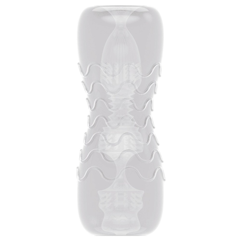 Masturbator dwustronny DOUBLE Oo - miękki i giętki elastomer, 18 cm x 7 cm - 1