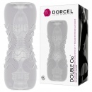 Masturbator dwustronny DOUBLE Oo - miękki i giętki elastomer, 18 cm x 7 cm - 2