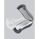 Masturbator Sexpresso z ręczną regulacją nacisku i teksturowaną membraną, 20 cm - 5