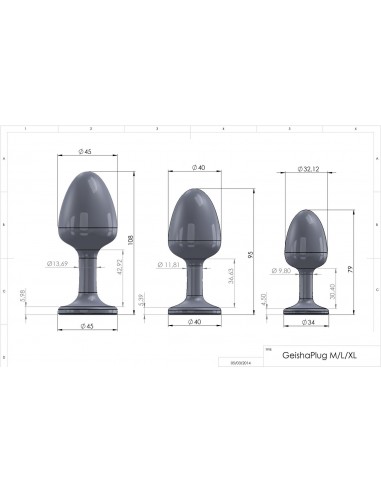 GEISHA PLUG DIAMOND M - Korki analne silikonowe - 5