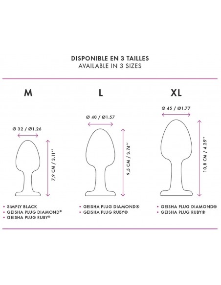 GEISHA PLUG DIAMOND M - Korki analne silikonowe - 6