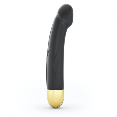 Wibrator realistyczny Real Vibration M Black & Gold 2.0 - 10 trybów wibracji, 21,95 cm, średnica 3,7 cm - 1 2