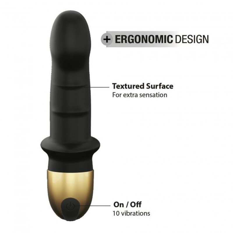 Wibrator Mini Lover 2.0 Black - ładowanie USB, 10 trybów, 16,5 cm - 5