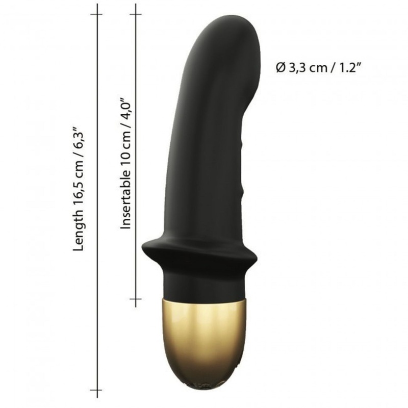 Wibrator Mini Lover 2.0 Black - ładowanie USB, 10 trybów, 16,5 cm - 6
