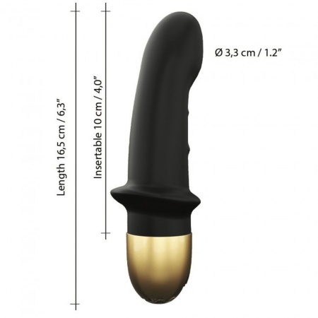 Wibrator Mini Lover 2.0 Black - ładowanie USB, 10 trybów, 16,5 cm - 6