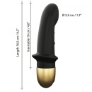 Wibrator Mini Lover 2.0 Black - ładowanie USB, 10 trybów, 16,5 cm - 6