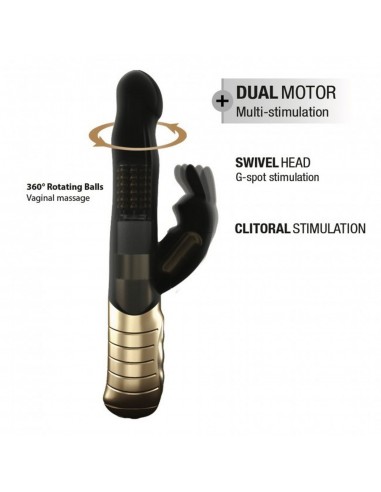 Baby Rabbit Black / Gold 2.0 - Rechargeable - Wibratory Króliczki - 4