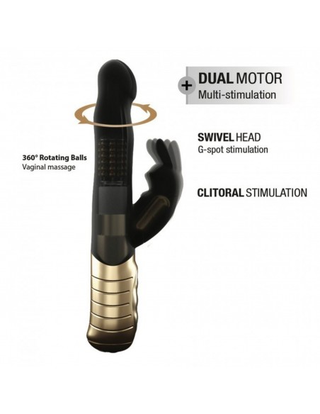 Baby Rabbit Black / Gold 2.0 - Rechargeable - Wibratory Króliczki - 4