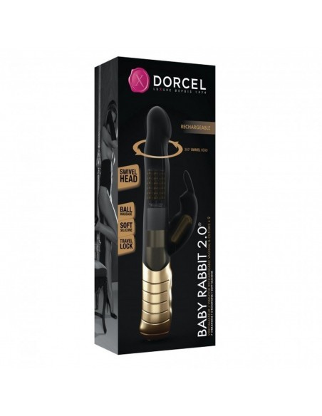 Baby Rabbit Black / Gold 2.0 - Rechargeable - Wibratory Króliczki - 7