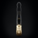 Wibrator typu króliczek Baby Rabbit Black & Gold 2.0 - dwa niezależne silniczki, rotacja 360° - 22 cm - 8