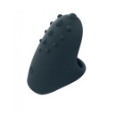 Magic Finger Rechargeable Gris — wibrator na palec z 13 wypustkami, silikon medyczny, 3 prędkości, 5 cm - 1