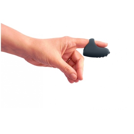 Magic Finger Rechargeable Gris — wibrator na palec z 13 wypustkami, silikon medyczny, 3 prędkości, 5 cm - 3