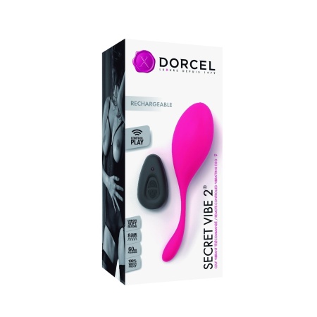 Jajeczko wibrujące Secret Vibe 2 — silikon medyczny, 8 trybów wibracji, pilot zdalny 5 m, długość 14,5 cm - 5