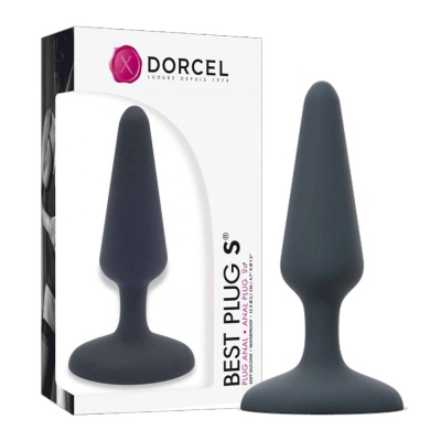 Korek analny Best Plug S z silikonu medycznego, profil stożkowy z szeroką podstawą, 12 cm - 1