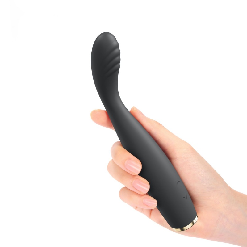 G-SLIM Marc Dorcel - wibrator do punktu G z elastyczną szyjką i żłobkowaną główką, 19,1 cm - 4