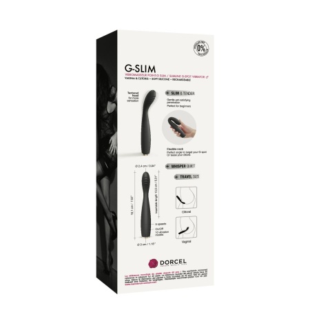 G-SLIM Marc Dorcel - wibrator do punktu G z elastyczną szyjką i żłobkowaną główką, 19,1 cm - 8